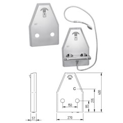 Douchepaneel Aquani ZAS6 100mm 12V AC