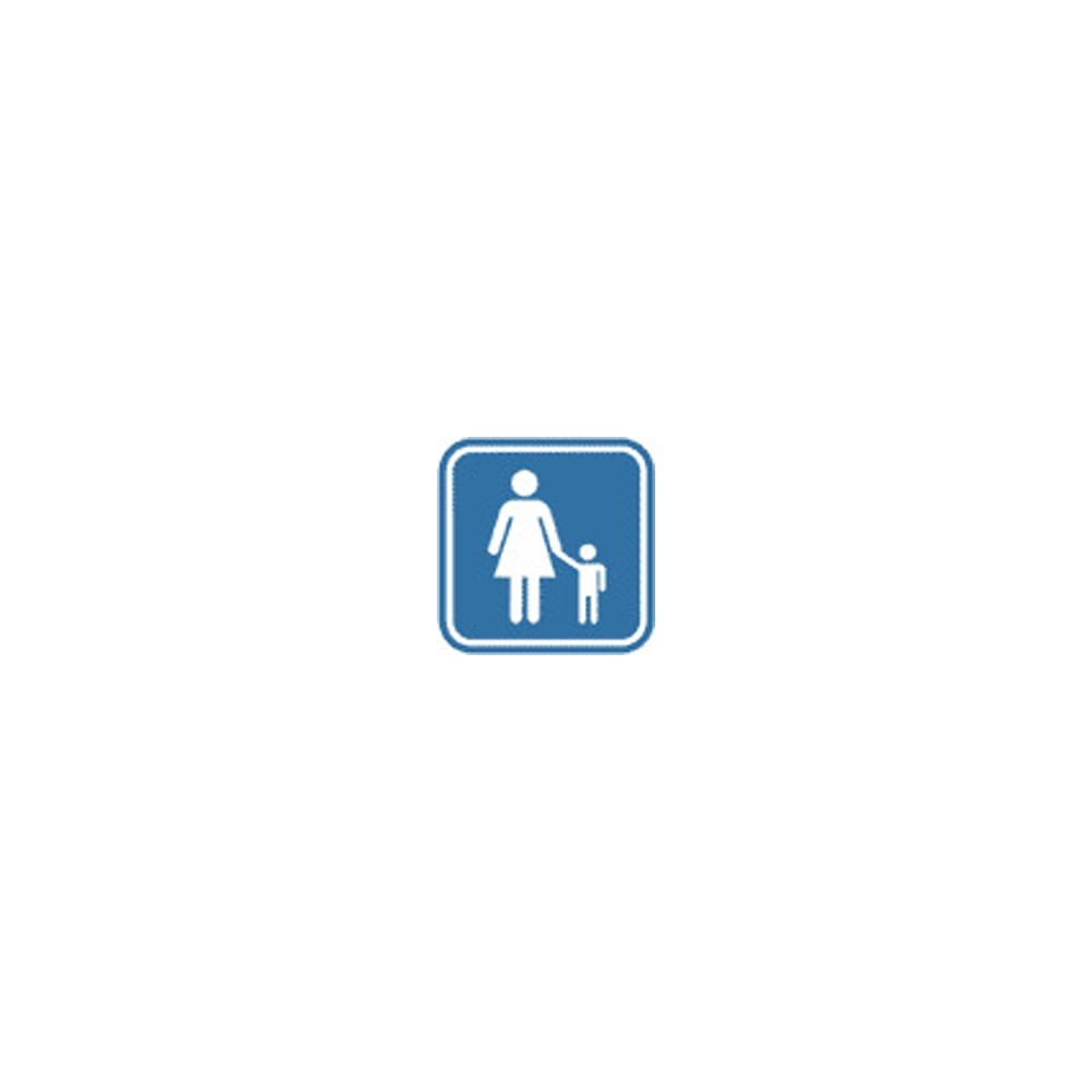 Pictogramsticker Vrouw met kind, blauw/wit, 120x120mm