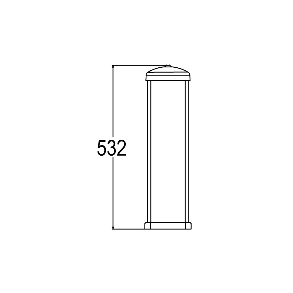 Deckline unit met 3x CEE contactdoos, 532mm, extra hoge versie