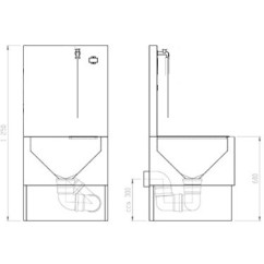 Marycamp toilet uitstorttafel VLK03N (wandmontage)