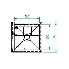 Marycamp toilet uitstorttafel VLK03N (wandmontage)